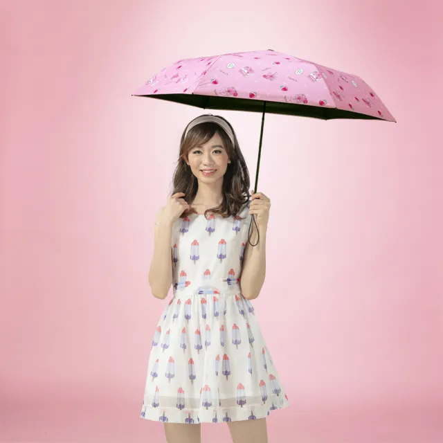 【Bonita 葆倪】草莓妹 極輕量手開傘/968-5554(20吋/143g/超級輕量手開傘)