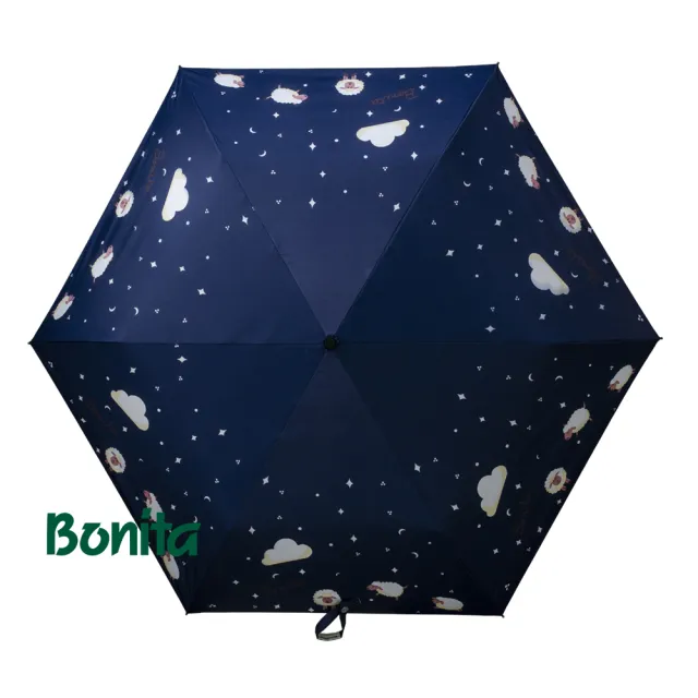 【Bonita 葆倪】星空羊 提袋式輕量防風細短傘/968-5557(21吋/200g/輕量防風手開傘)