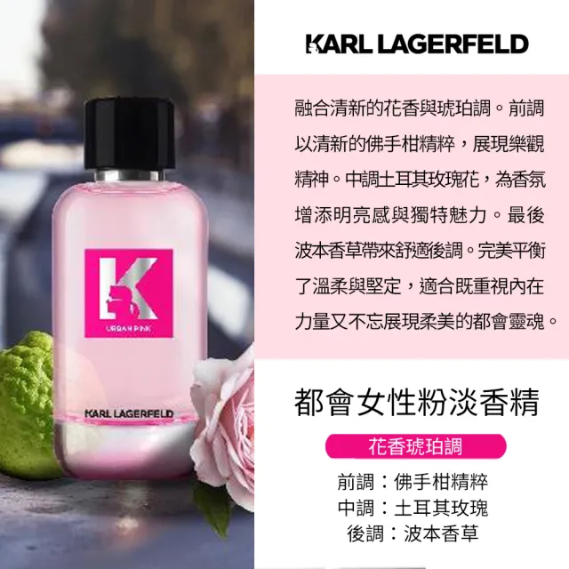 【KARL LAGERFELD 卡爾】都會藍淡香水/都會粉淡香精100ml-任選(專櫃公司貨)