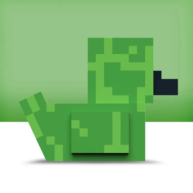 【TUBBZ】4吋潮流小鴨公仔 麥塊 MINECRAFT 苦力怕(黃色小鴨)