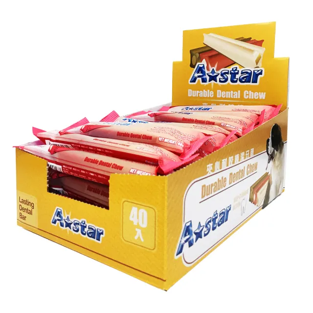 【A Star】夾心耐咬棒盒裝40gx40入(狗零食、狗潔牙、耐咬、寵物潔牙、寵物零食、Astar)