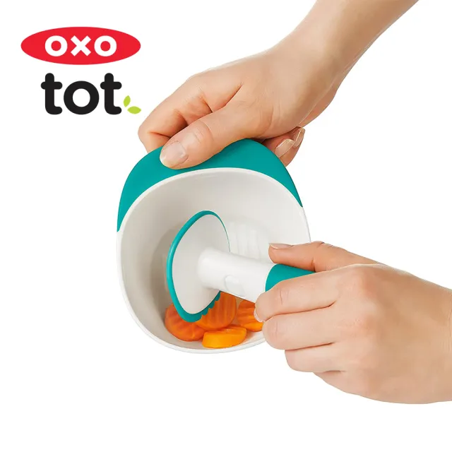 【美國OXO】tot 好滋味副食品研磨碗(靚藍綠/6M+)