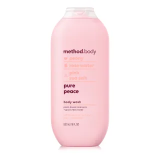 即期品【method 美則】感官沐浴乳-純粹寧靜532ml(西洋牡丹、玫瑰純水、玫瑰海鹽)