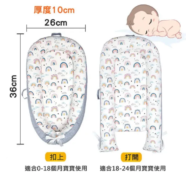 【Vanibaby】嬰兒床中床 頂級純棉(可機洗可烘乾 多款花色可選)