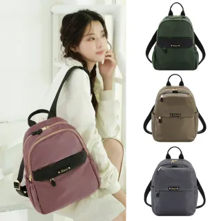 【KINAZ】牛皮拼接多層輕量防潑水尼龍手提後背包(多款)