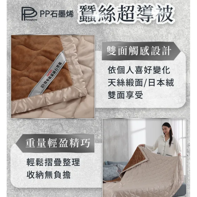 【PP 石墨烯】NASA聯名 石墨烯緞面蠶絲超導被1件(雙面可蓋 四季棉被)