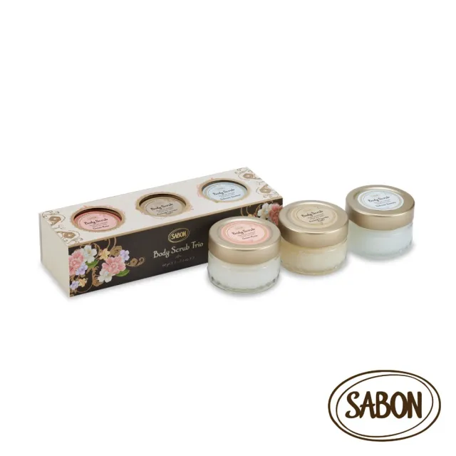 【SABON】官方直營 迷你身體磨砂膏禮盒(經典PLV+綠玫瑰+茉莉花語)