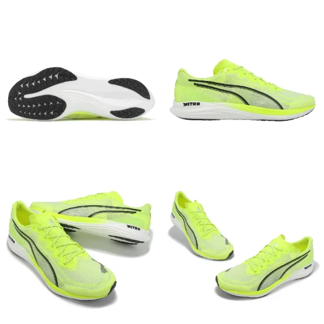 【PUMA】慢跑鞋 Propio Nitro 男鞋 螢光黃 黑 輕量 氮氣中底 運動鞋(311428-03)