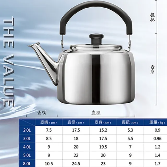 錫製　茶壺 米雅可】典雅316不銹鋼笛音茶壺8L(台灣製造SGS檢驗合格安全無毒笛音壺