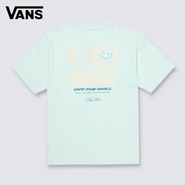 【VANS】官方旗艦 Smile Sun 薄荷色短袖T恤