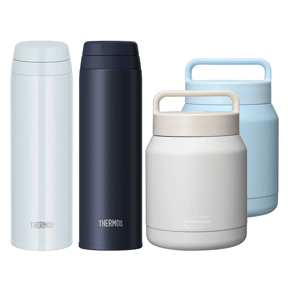 膳魔師X凱菲】超值2入_可進洗碗機不鏽鋼90度輕鬆開蓋真空保溫杯500ml+