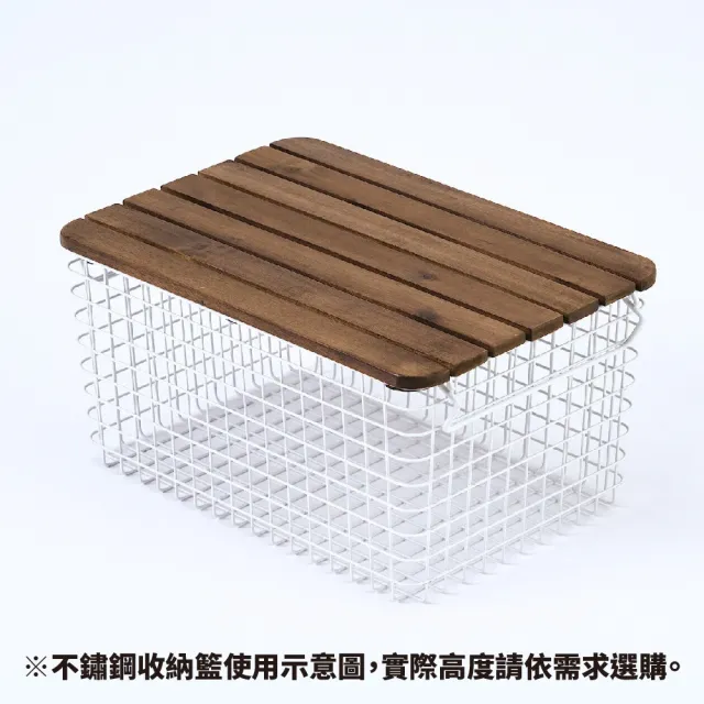 【MUJI 無印良品】相思木立架+桌板+不鏽鋼收納籃4(露營系列)