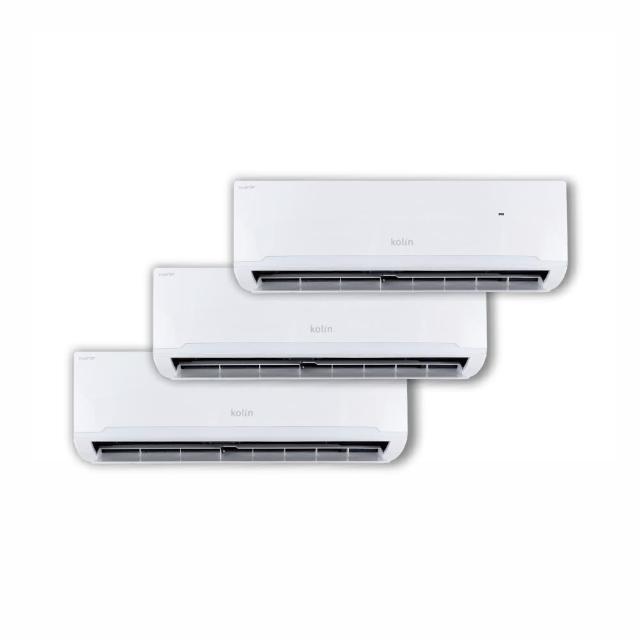 【Kolin 歌林】4坪+4坪+11坪一對三變頻冷暖分離式空調(KDV-P1012M301/PK282DV03Ax2台+PK722DV03A)