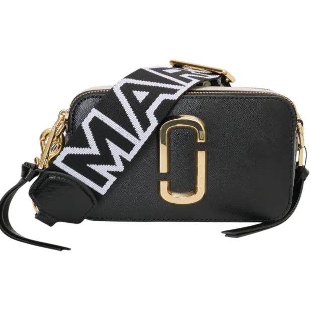 【MARC JACOBS】防刮牛皮革相機包(黑)