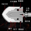 【寶盒百貨】1節多功能 折疊鏟 露營鏟  兵工鏟(野外求生 兵工鏟露營登山探險裝備防身釣魚)