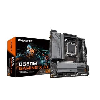 【GIGABYTE 技嘉】B650M GAMING X AX DDR5 主機板+美光 PRO D5 6000 32G 超頻 16G*2 雙通 黑散熱片