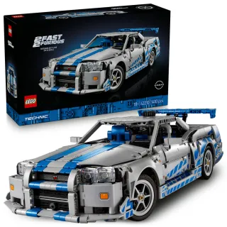 【LEGO 樂高】科技系列 42210 2 Fast 2 Furious Nissan Skyline GT-R R34 Car(玩命關頭 賽車 擺設 積木)