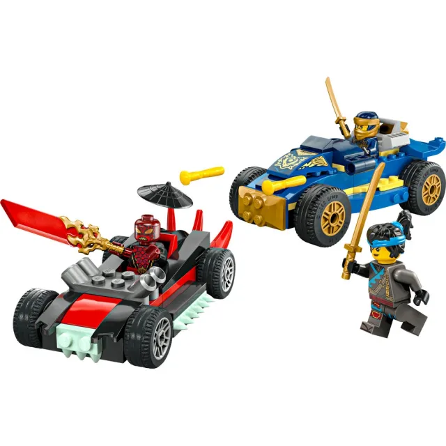 【LEGO 樂高】旋風忍者系列 71840 羅格和錐克斯的賽車大對決(忍者積木 兒童玩具 幼兒積木 猛龍崛起)