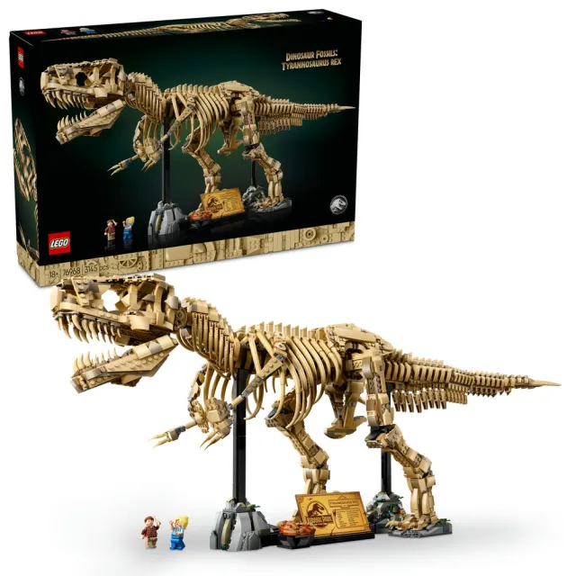 【LEGO 樂高】侏羅紀世界系列 76968 恐龍化石：暴龍(侏羅紀世界 恐龍 居家擺設 1:12比例)