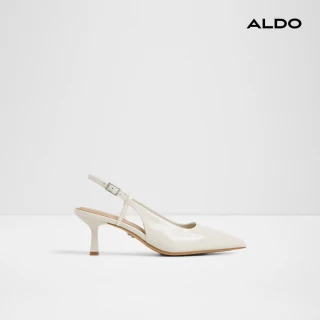 【ALDO】ADAN-壓紋尖頭跟鞋-女鞋(白色)