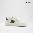 【ALDO】BERENTERIEL-壓紋拼接小白鞋-女鞋(白色圖騰)