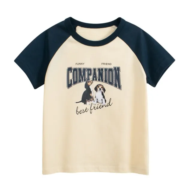 【Baby 童衣】男童夏季短袖T-Shirt 短袖圓領上衣 兒童短T恤 韓版百搭上衣 89131(共１色)