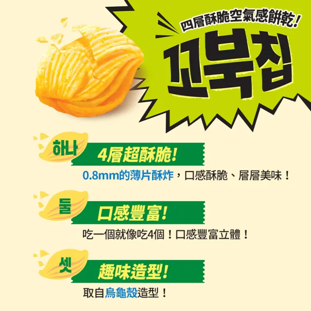 即期品【好麗友】烏龜餅80gX6件組(玉米脆片/巧克力脆片/海苔玉米脆片/芥末牛排脆片)