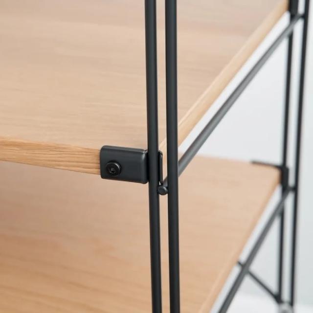 【MUJI 無印良品】SUS鋼製層架組/深灰/橡木棚/寬/小(大型家具配送)