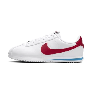 【NIKE 耐吉】Kids Cortez 大童 白紅色 阿甘鞋 復古 休閒 經典 皮革 百搭 運動 休閒鞋 DM0950-115