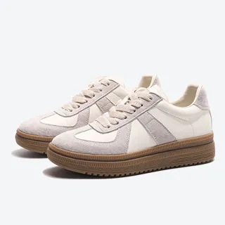 【Taroko】復刻真皮女款內增高厚底休閒鞋德訓鞋(3色可選)