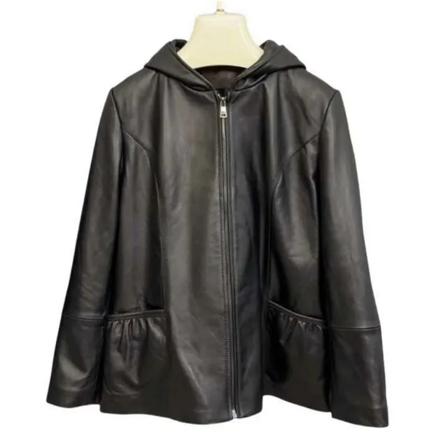 【巴黎精品】皮衣外套真皮夾克(羊皮休閒加碼短款女外套n1iw24)