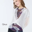 【Qiruo 奇若名品】春夏專櫃白色透明罩衫7069A 長袖上衣(M-2XL)