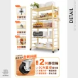【ONE HOUSE】五層70寬_升級全碳鋼 洛克免組裝折疊置物架附輪-9色可選(鐵架/收納架/書架/免安裝/層架)