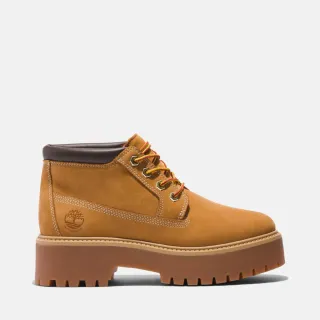【Timberland 官方旗艦】女款小麥色 Stone Street 中筒厚底防水靴(A5RF9231)