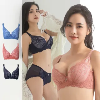 【尚芭蒂】3件組 軟鋼圈 B-E 深溝魅力機能集中包覆內衣