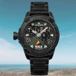 【elegantsis 愛樂時】陸軍裝甲部隊限量機械錶男錶 黑綠 48mm(ELJX48AS-ROCA-MA)