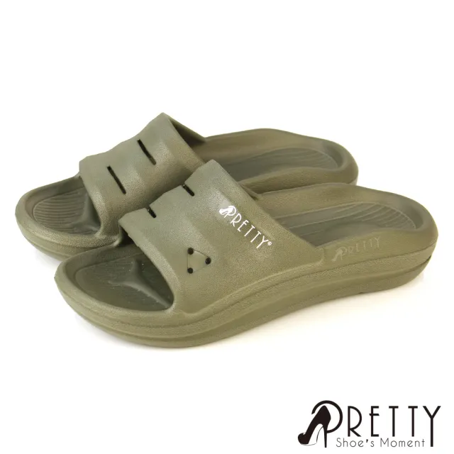 【Pretty】最新一代 拖鞋 厚底拖鞋 彈力 防水 輕量 類氣墊 台灣製(4色/36-44)