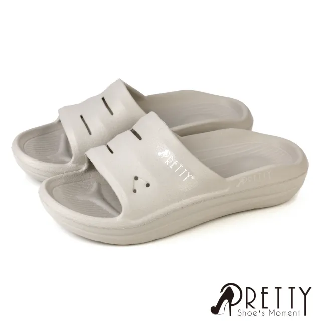 【Pretty】最新一代 拖鞋 厚底拖鞋 彈力 防水 輕量 類氣墊 台灣製(4色/36-44)