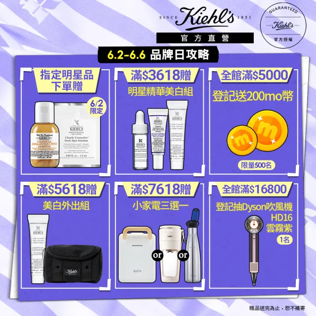 【契爾氏】官方直營 11kDa 超導全能修護露50ml組(Kiehl’s/小紅瓶50ml/大瓶裝)