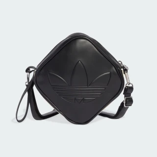 【adidas 愛迪達】斜背包 運動小包 隨身小包 三葉草 PU D BAG 黑 JC6004