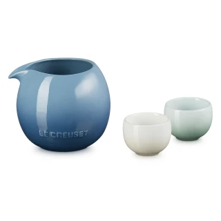 【Le Creuset】瓷器花蕾系列清酒壺組(一壺二杯)