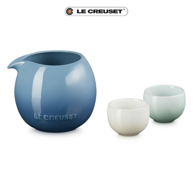 【Le Creuset】瓷器花蕾系列清酒壺組(一壺二杯)