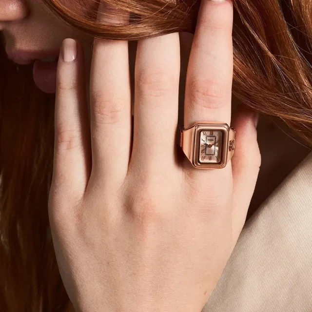 【FOSSIL】Raquel系列 ES5343 ES5345 林予晞推薦 不鏽鋼鍊帶 戒指 戒錶 石英 女錶