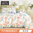 【ALAI寢飾工場】台灣製 100%精梳純棉枕套床包組(單人/雙人/加大 均一價 多款任選)