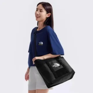 【The North Face】北面男女款黑色CORDURA耐磨托特包｜8DJSKX7
