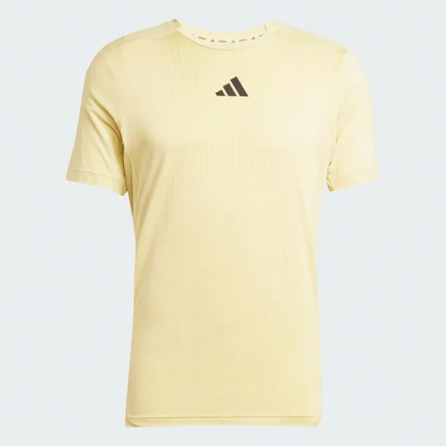 【adidas 愛迪達】短袖上衣 男 訓練 慢跑 亞規 AIRCHILL TEE 黃 JI8195