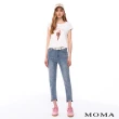 【MOMA】網格裝飾合身牛仔褲(藍色)