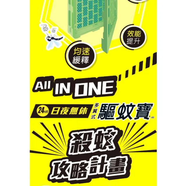 【速必效】驅蚊寶-60日X4入組(防治蚊子；忌避蚊子)