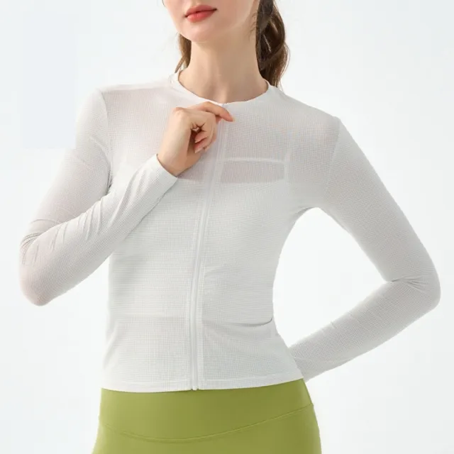 【米蘭精品】雙11優惠 女☆瑜珈外套運動服瑜珈服健身親膚透氣速乾運動上衣跑步修身顯瘦(薄款3色t1ld33)