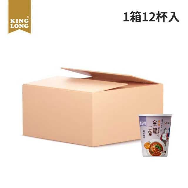 【中農粉絲】KingLong韓式泡菜杯冬粉(12入裝)